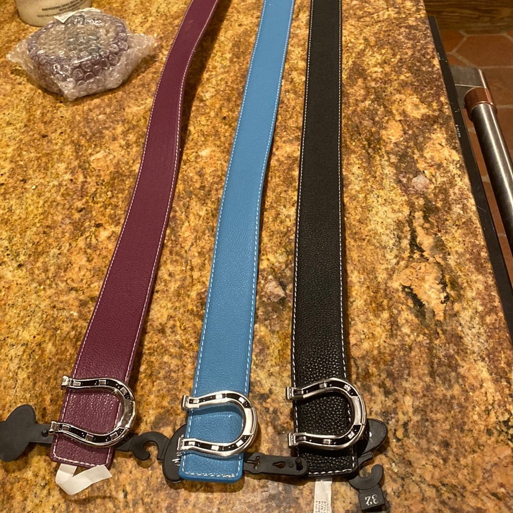 * 3 for $25* Ovation horse show belts, $9 per belt
